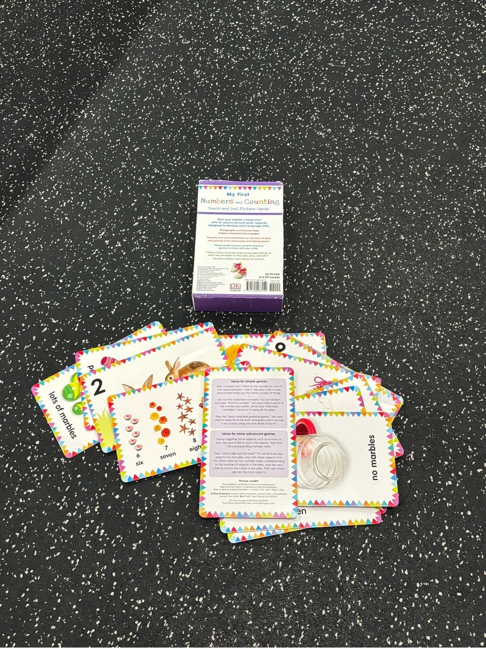 Toddler Learning Game Lot ThinkFun Roll & Play Sophie ABC Numbers Flash Cards